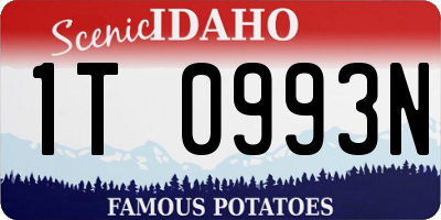 ID license plate 1T0993N