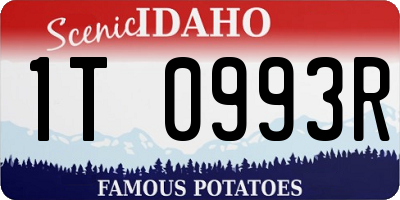ID license plate 1T0993R