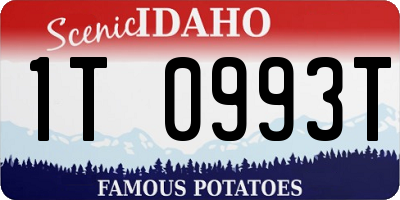 ID license plate 1T0993T
