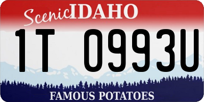 ID license plate 1T0993U