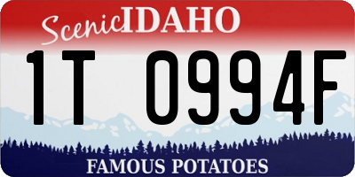 ID license plate 1T0994F