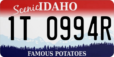 ID license plate 1T0994R