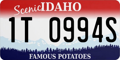 ID license plate 1T0994S