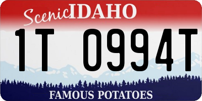 ID license plate 1T0994T