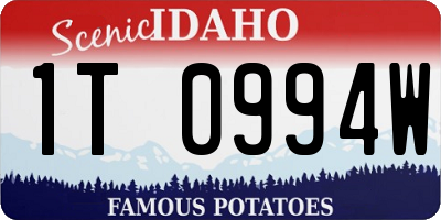 ID license plate 1T0994W