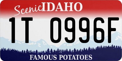 ID license plate 1T0996F