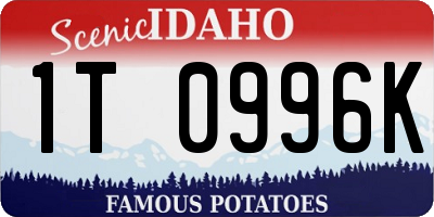 ID license plate 1T0996K