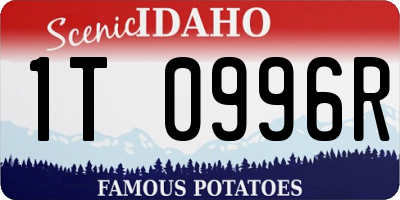 ID license plate 1T0996R