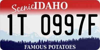 ID license plate 1T0997F