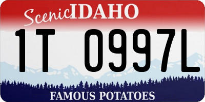 ID license plate 1T0997L