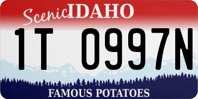 ID license plate 1T0997N