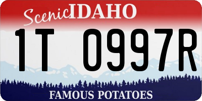 ID license plate 1T0997R