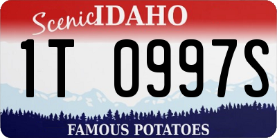 ID license plate 1T0997S