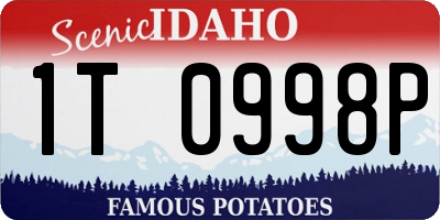 ID license plate 1T0998P
