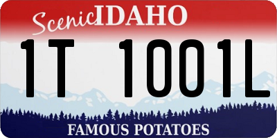 ID license plate 1T1001L