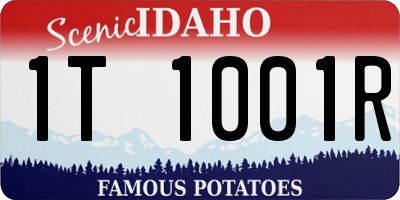 ID license plate 1T1001R
