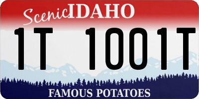 ID license plate 1T1001T