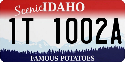 ID license plate 1T1002A