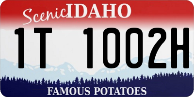 ID license plate 1T1002H
