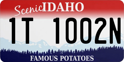 ID license plate 1T1002N
