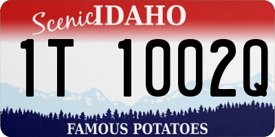 ID license plate 1T1002Q