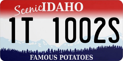 ID license plate 1T1002S