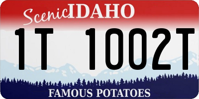 ID license plate 1T1002T