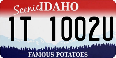 ID license plate 1T1002U