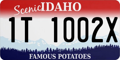 ID license plate 1T1002X
