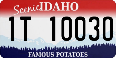 ID license plate 1T1003O