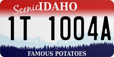 ID license plate 1T1004A