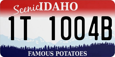 ID license plate 1T1004B