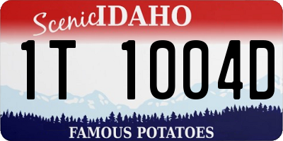 ID license plate 1T1004D