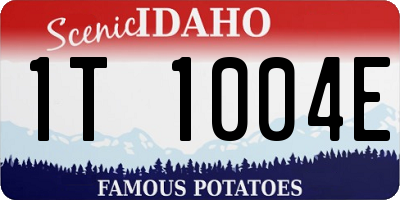 ID license plate 1T1004E
