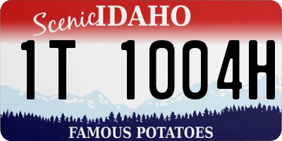 ID license plate 1T1004H