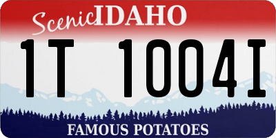 ID license plate 1T1004I