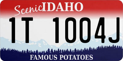 ID license plate 1T1004J