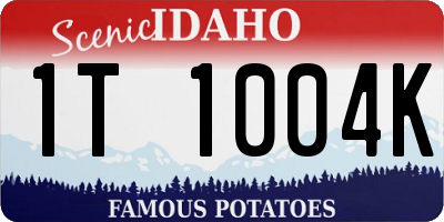 ID license plate 1T1004K
