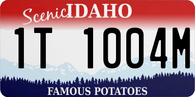 ID license plate 1T1004M