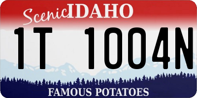ID license plate 1T1004N