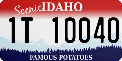 ID license plate 1T1004O