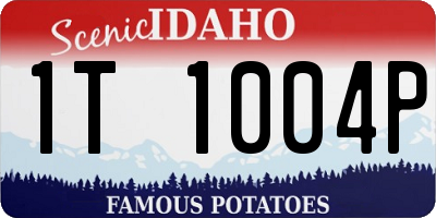 ID license plate 1T1004P