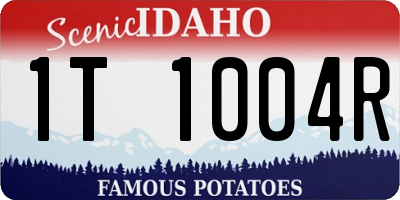 ID license plate 1T1004R