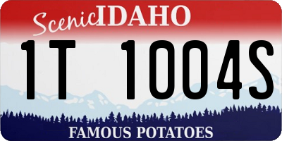 ID license plate 1T1004S