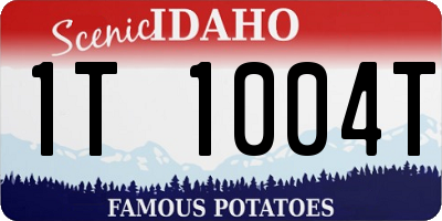 ID license plate 1T1004T
