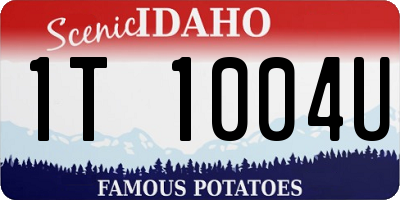 ID license plate 1T1004U