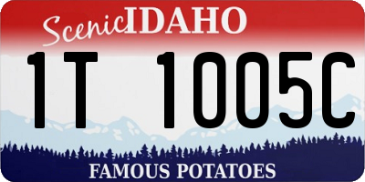 ID license plate 1T1005C