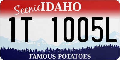 ID license plate 1T1005L