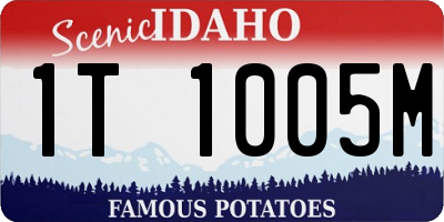 ID license plate 1T1005M