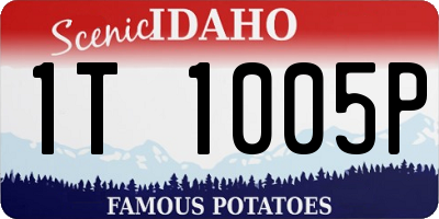 ID license plate 1T1005P